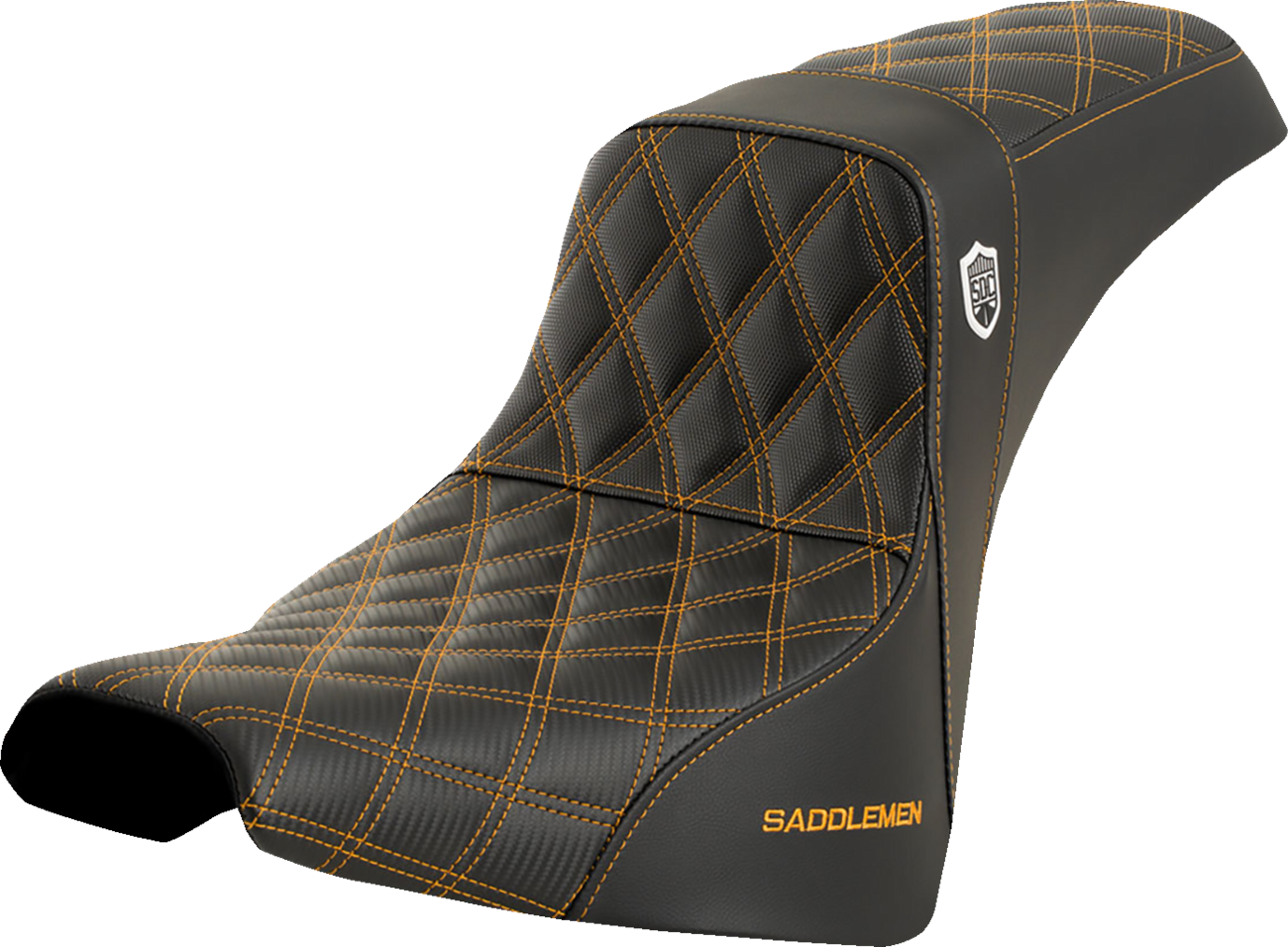 SADDLEMEN Pro Series SDC Performance Seat - without Backrest - Gold Stitch - FXBB/FXST '18-'23 SC81830GOL