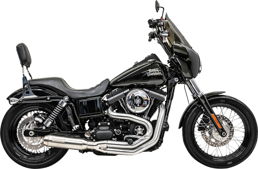 BASSANI XHAUST 2-into-1 Mid-Length Super Bike Exhaust System - Stainless Steel 1D4SS
