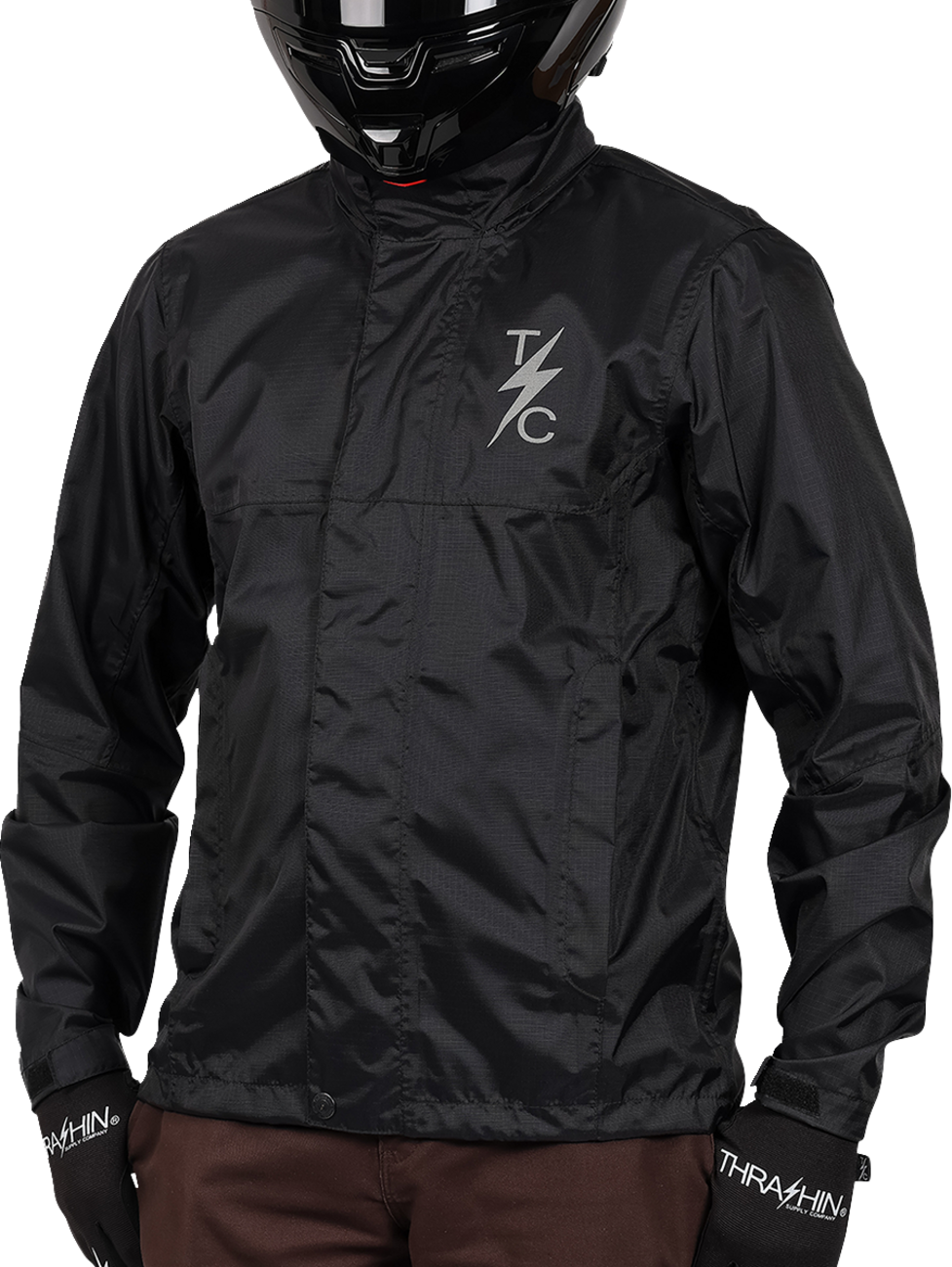 THRASHIN SUPPLY CO. Waterproof Mission Rain Jacket - Black - XL TMJ-15-11