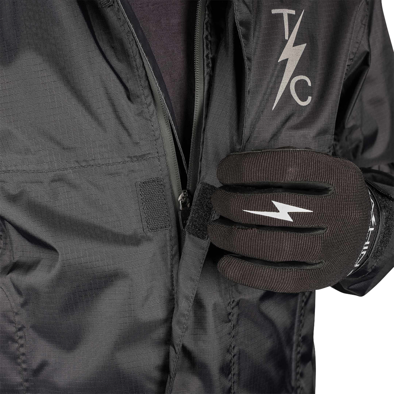 THRASHIN SUPPLY CO. Waterproof Mission Rain Jacket - Black - XL TMJ-15-11