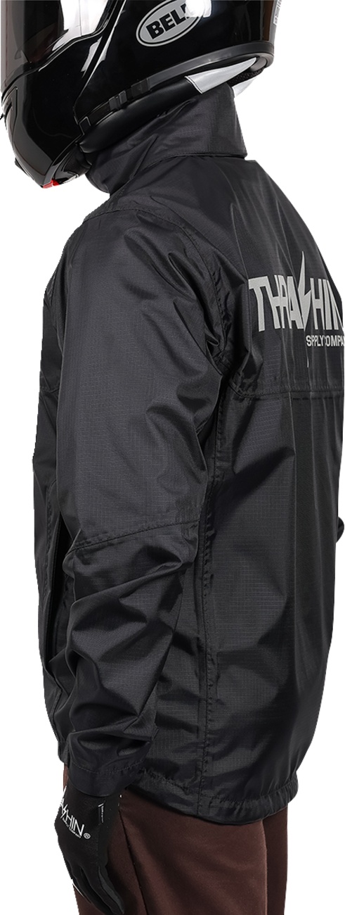 THRASHIN SUPPLY CO. Waterproof Mission Rain Jacket - Black - XL TMJ-15-11