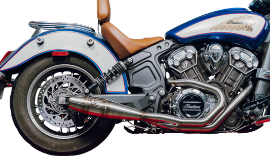Indian Scout Mid Length Cannon Brushed Ss