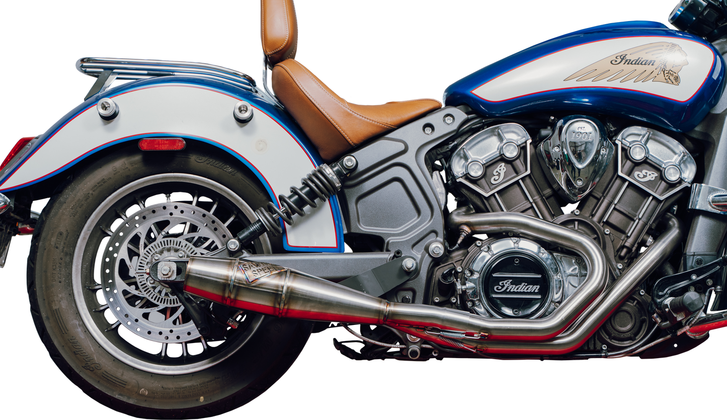 Indian Scout Mid Length Cannon Brushed Ss