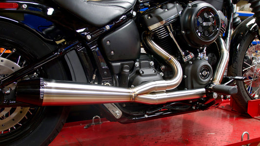 2in1 M8 Softail Pipe Brushed Ss