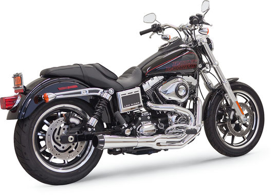 BASSANI XHAUST Mega Power Exhaust - Chrome - FXD/FXDWG with Mid/Forward Controls 1D32R