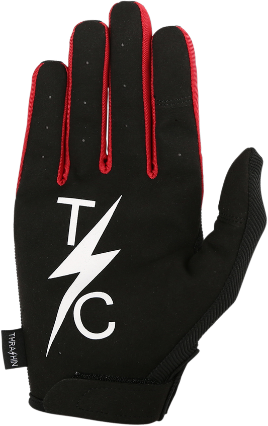 THRASHIN SUPPLY CO. Stealth Gloves - Black/Red - Large SV1-02-10