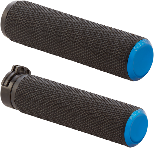 ARLEN NESS Grips - Knurled - Cable - Blue 07-335