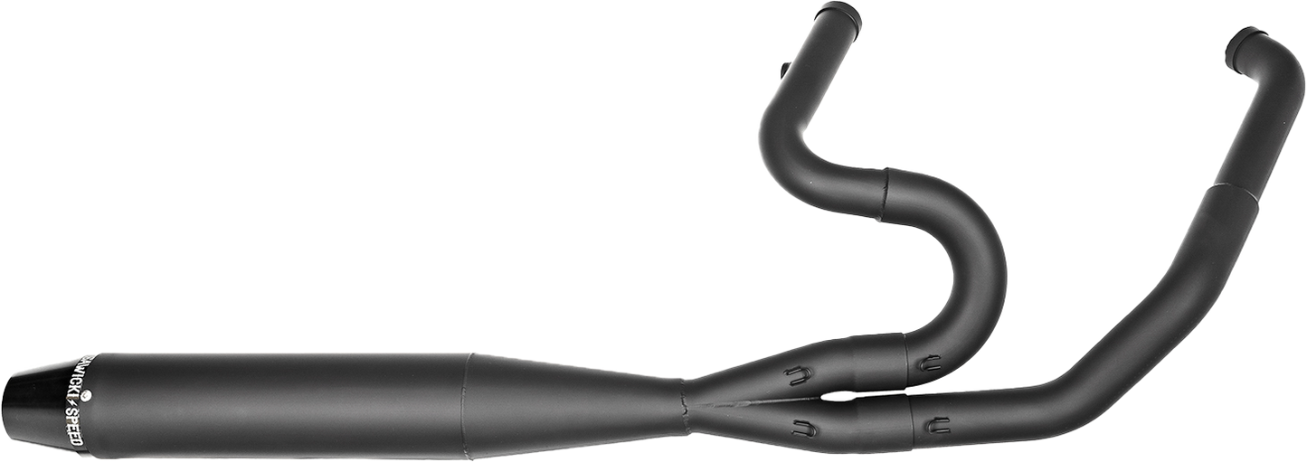 2in1 Twin Cam Flt Mid Length Pipe Black