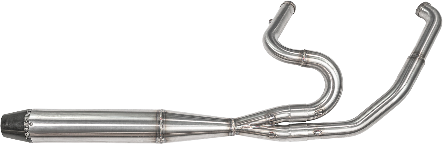 2in1 Twin Cam Flt Mid Length Pipe Brushed Ss