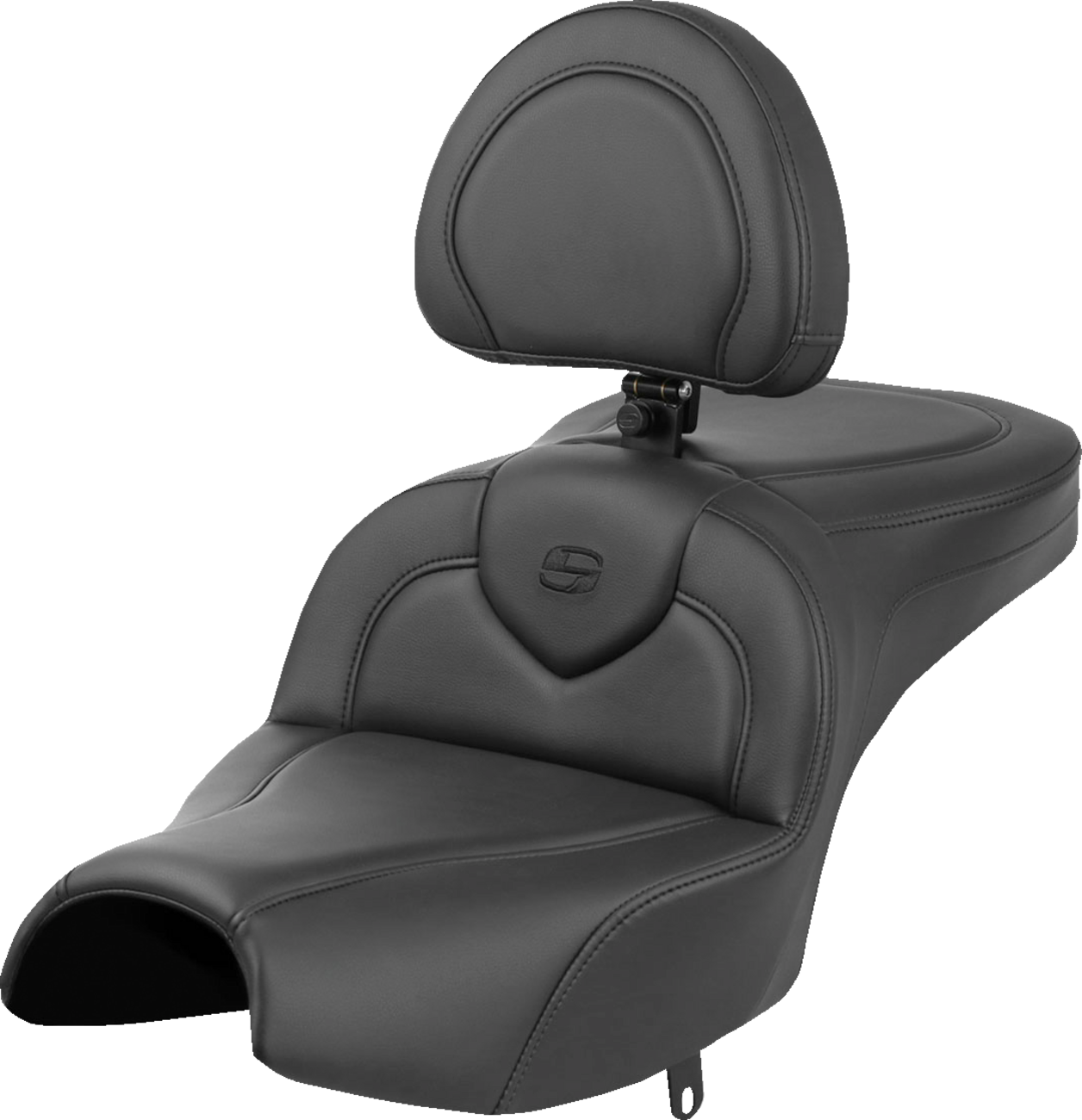 SADDLEMEN Roadsofa* Seat - With Backrest - Black - Indian Pursuit '22-'24 I22-02-187BR