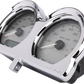 THRASHIN SUPPLY CO. Gauge Relocation Kit - Chrome TSC-2707-3