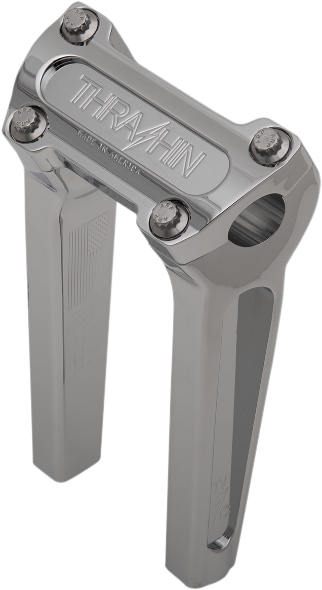 THRASHIN SUPPLY CO. Risers - Straight - 8" - Chrome TSC-8000-3