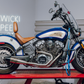 Indian Scout Mid Length Brushed Ss W/ Blk End Cap