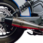 Indian Scout Mid Length Brushed Ss W/ Blk End Cap