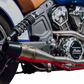 Indian Scout Mid Length Brushed Ss W/ Blk End Cap