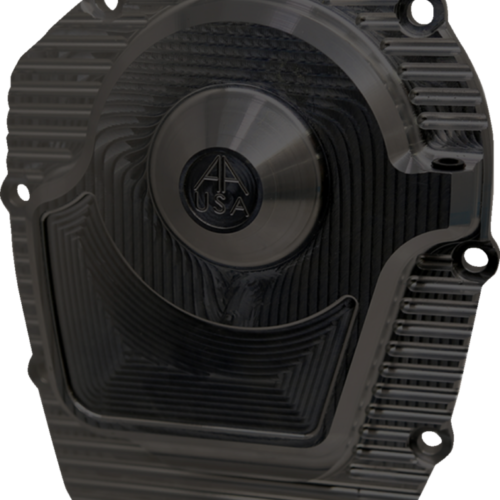 ALLOY ART Comp Cam Cover - Black - Finned - M8 M8CCC-2